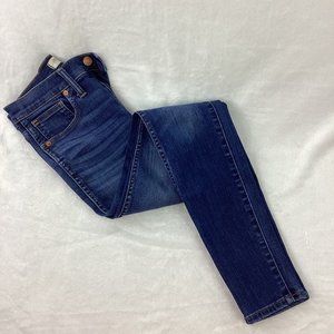 Madewell Jeans Women's Size 25 10" High Rise Skinny Medium Denim Blue Wash